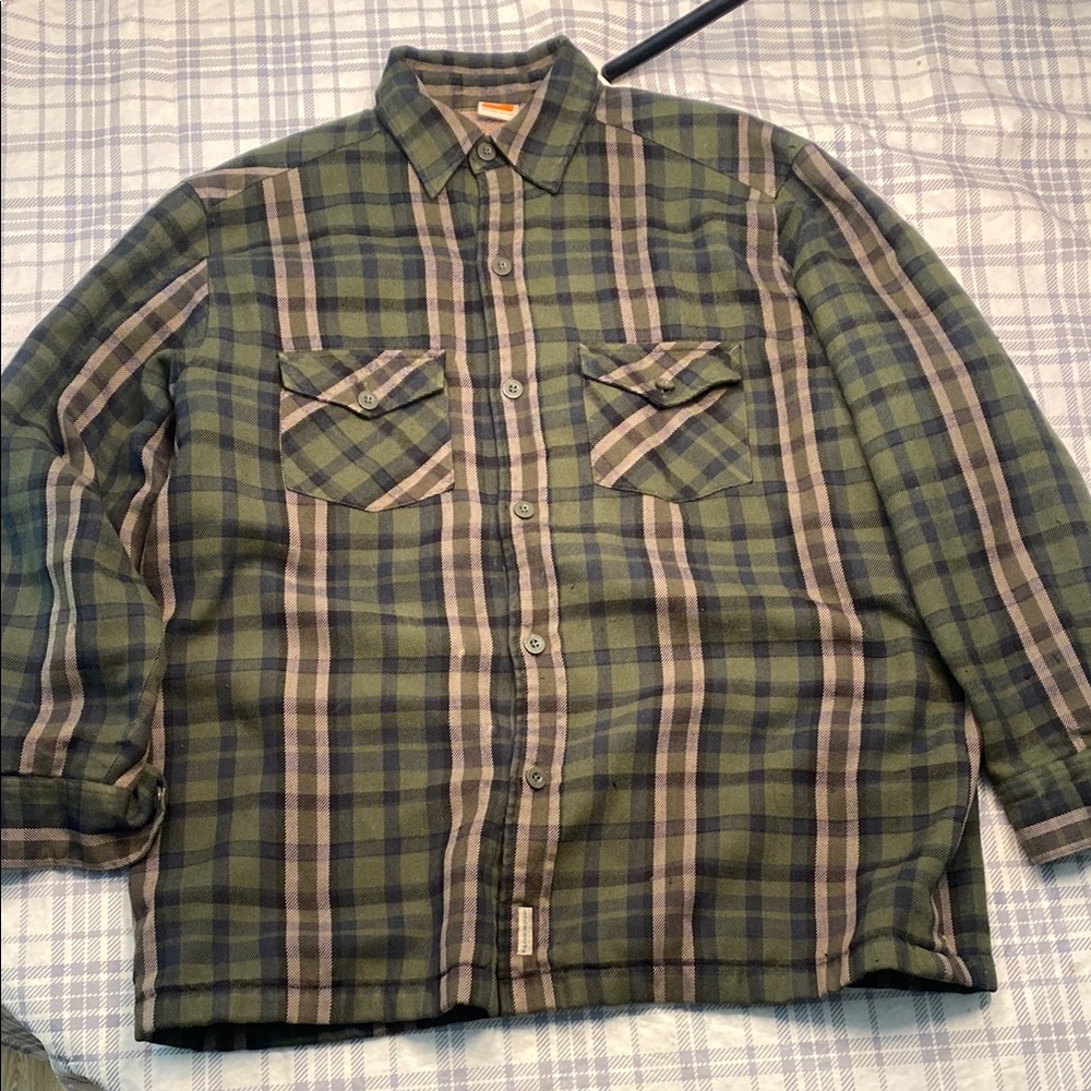 Green Plaid Men's Shirt
